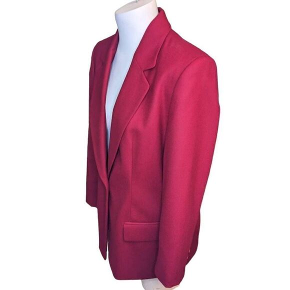 Pendleton Red Blazer Vintage Women's Size 6 Petite‎ 100% Virgin Wool Career Work - Picture 3 of 14